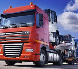 Transport truck on the highway